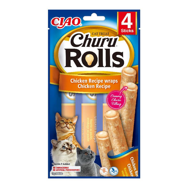 Churu Sticks Rolls de Frango para gatos – Multipack 12, , large image number null
